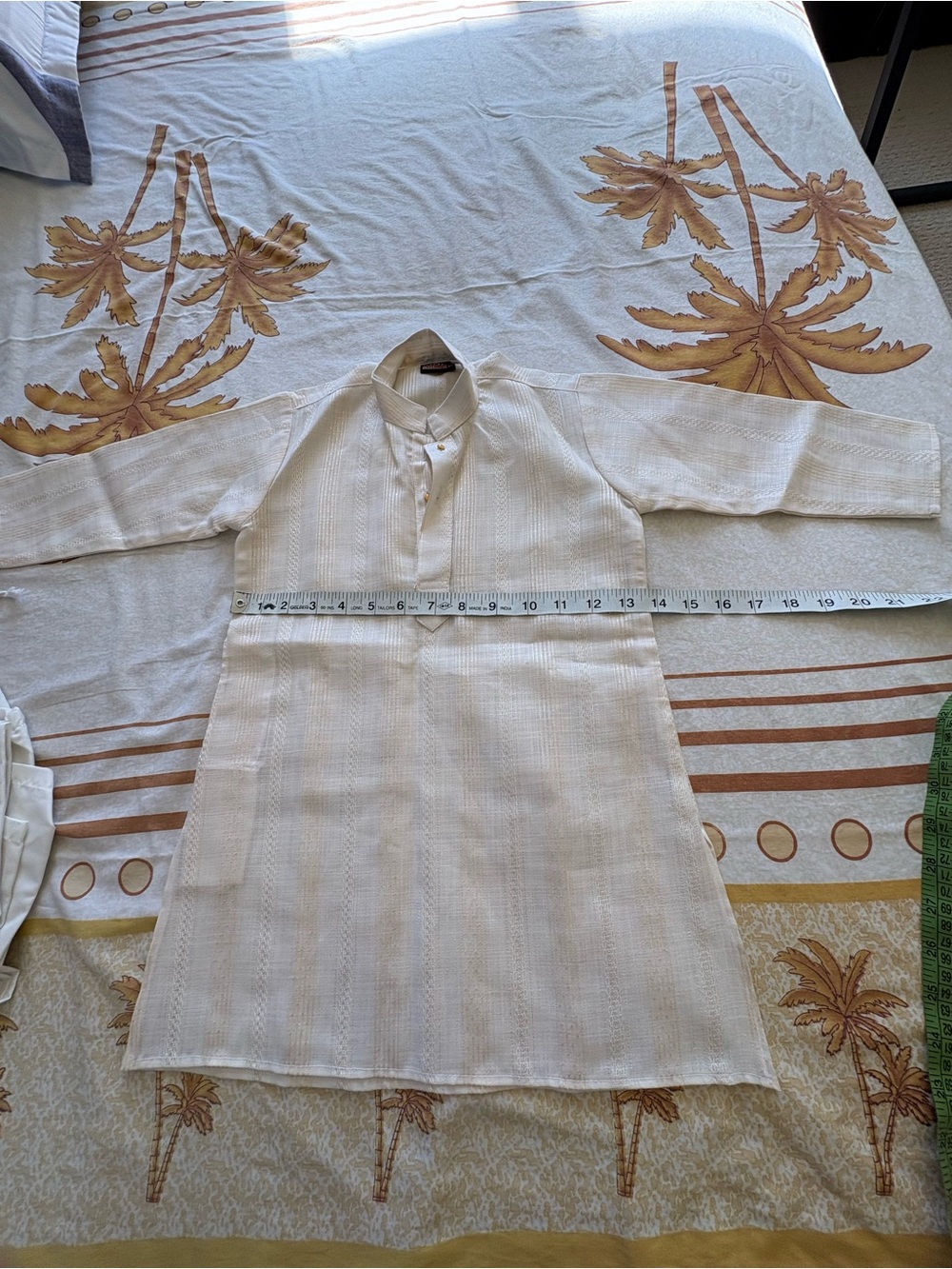 Boys size 8 Cream Traditional Kurta & matching pajama